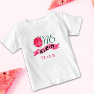 Eine in Melon Watermelon 1. Geburtstag Baby T-shirt