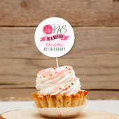 Eine in Melon Watermelon 1. Geburtstag Runder Aufkleber