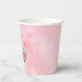 Eine in Melon Watermelon Aquarell 1. Geburtstag Pappbecher (Links)