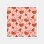 Eine in Melon Watermelon Butterfliegen zum Geburts Serviette (Vorderseite)
