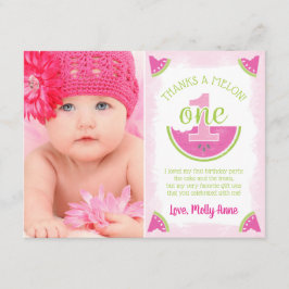 Eine in Melon Watermelon Danke-Card Einladung