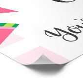 Eine in Melon Watermelon Happy Birthday Custom Poster (Ecke)