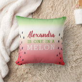 Eine in Melon Watermelon Kissen (Decke)