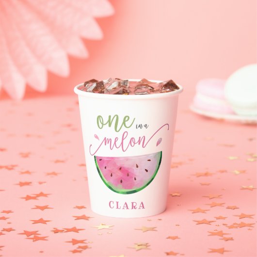 Eine in Melon Watermelon Pappbecher (Insitu)