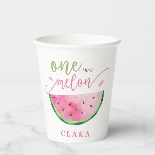 Eine in Melon Watermelon Pappbecher (Vorderseite)