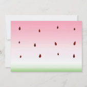 Eine in Melon Watermelon Pink Green Geburtstag Einladung (Rückseite)