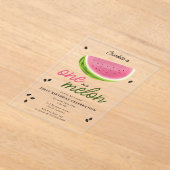 Eine in Melon Watermelon Sommer 1. Geburtstag Acryleinladungen (Ablage )
