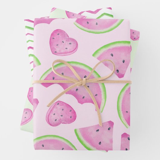 Eine in Melon Watermelon Wrapping Paper Sheets Geschenkpapier Set (Beispiel)