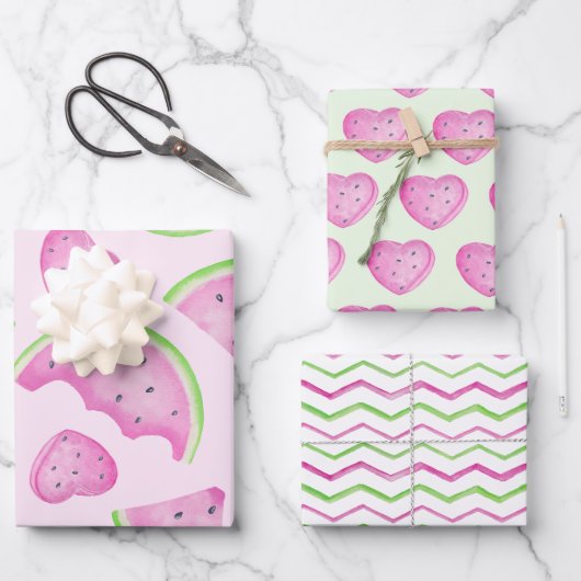 Eine in Melon Watermelon Wrapping Paper Sheets Geschenkpapier Set (Vorderseite)