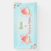 Eine in Melon Watermelon zum Geburtstag Banner (Vertikal)