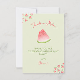 Eine in Melon Watermelon zum Geburtstag Dankeskarte