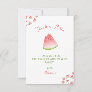 Eine in Melon Watermelon zum Geburtstag Dankeskarte