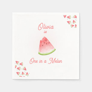 Eine in Melon Watermelon zum Geburtstag Serviette