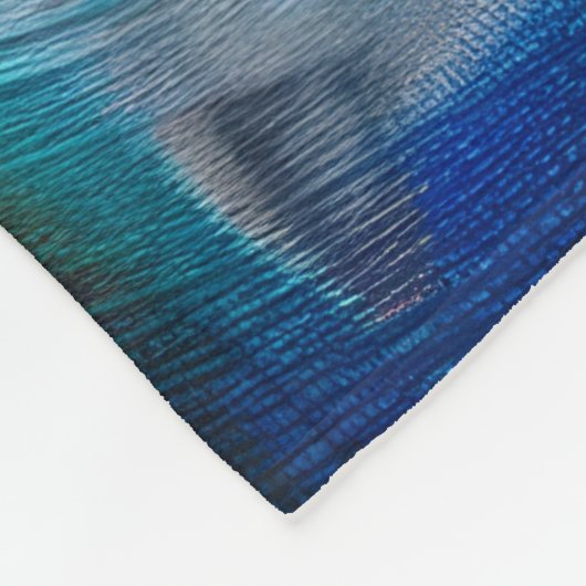 Eine indische Indianerin und ihr treuer Wolfskamer Fleecedecke (Ecke)