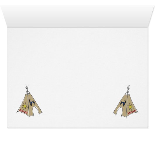 Eine indische Note Card (Innenansicht Horizontal (Unten))