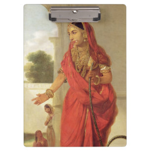 Eine indische Tänzerin mit einer Huka, 1772 (Öl Klemmbrett