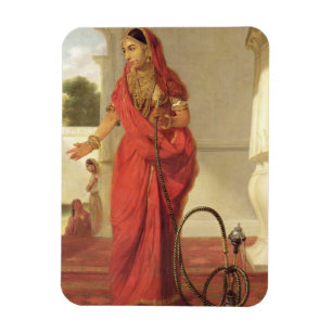 Eine indische Tänzerin mit einer Huka, 1772 (Öl Magnet