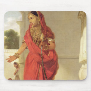 Eine indische Tänzerin mit einer Huka, 1772 (Öl Mousepad