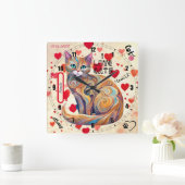 Eine individuell anpassbare Kinderuhr Quadratische Wanduhr (Zuhause)