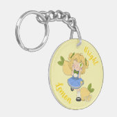 Eine individuelle Schlüsselkette mit Niedlichem Le Schlüsselanhänger (Vorderseite links)