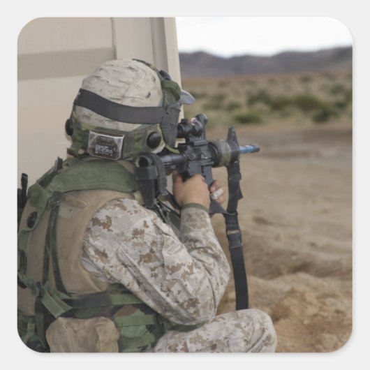 Eine Infanterie Quadratischer Aufkleber (Vorderseite)