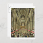 Eine Innenansicht der Abtei von Westminster auf de Postkarte (Vorne/Hinten)