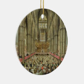Eine Innenansicht von Westminster Abbey auf dem Keramikornament (Rechts)