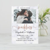 Eine inspirierende Hochzeit mit einem Foto Einladung (Stehend Vorderseite)