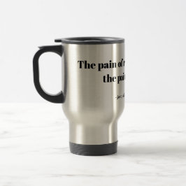 Eine inspirierende Tasse für Läufer mit Reiseforma