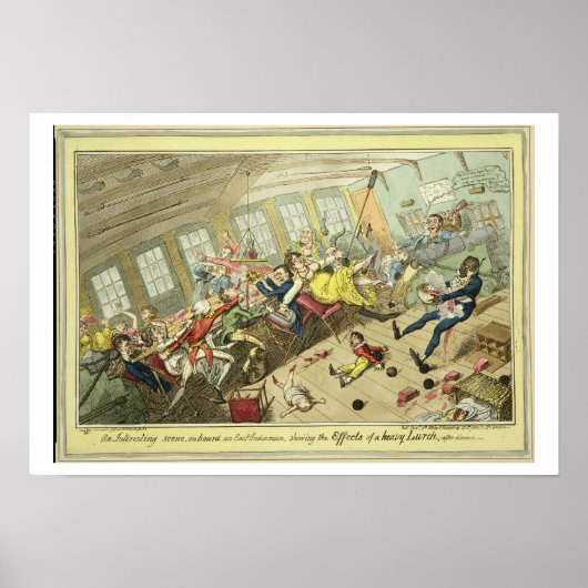 Eine interessante Szene an Bord eines Ost-Indiaman Poster (Vorne)