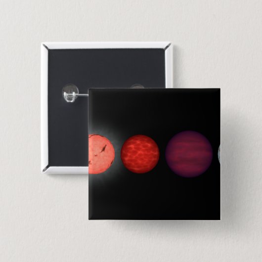 Eine Interpretation, die braune Zwerge vergleicht Button (Vorne & Hinten)