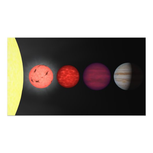 Eine Interpretation, die braune Zwerge vergleicht Fotodruck (Vorne)