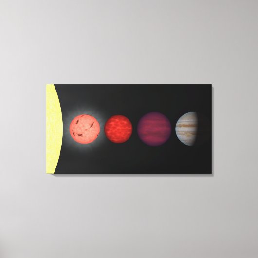 Eine Interpretation, die braune Zwerge vergleicht Leinwanddruck (Vorderseite)