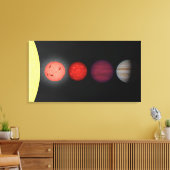 Eine Interpretation, die braune Zwerge vergleicht Leinwanddruck (Insitu (Wohnzimmer))