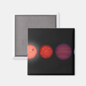 Eine Interpretation, die braune Zwerge vergleicht Magnet (Vorderseite/Rückseite)