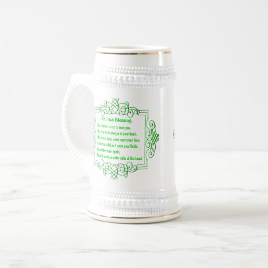 Eine irische Segen-Tasse Bierglas (Vorderseite Links)
