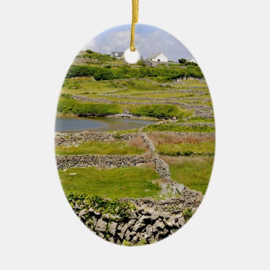Eine irische Steinwand Keramik Ornament (Vorne)