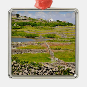 Eine irische Steinwand Silbernes Ornament