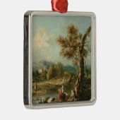 Eine Italianate Fluss-Landschaft mit Reisenden Ornament Aus Metall (Rechts)