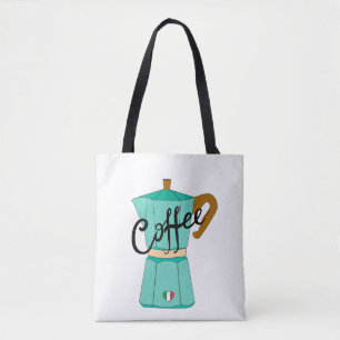 Eine italienische Kaffeestoviglie Moka Tasche