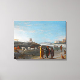 Eine italienische Landschaft mit einem unbekannten Leinwanddruck