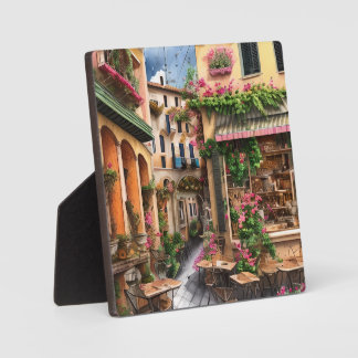 Eine italienische Straßenszene-Ephemerie-Designser Fotoplatte