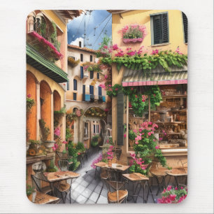 Eine italienische Straßenszene-Ephemerie-Designser Mousepad