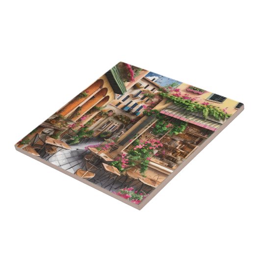 Eine italienische Street Scene Ephemera Design Ser Fliese (Seite)