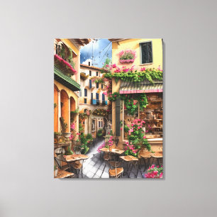 Eine italienische Street Scene Ephemera Design Ser Leinwanddruck