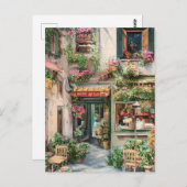 Eine italienische Street Scene Ephemera Design Ser Postkarte (Vorne/Hinten)