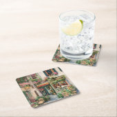 Eine italienische Street Scene Ephemera Design Ser Rechteckiger Pappuntersetzer (Vor Ort)