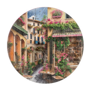 Eine italienische Street Scene Ephemera Design Ser Schneidebrett