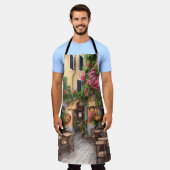 Eine italienische Street Scene Ephemera Design Ser Schürze (Getragen)