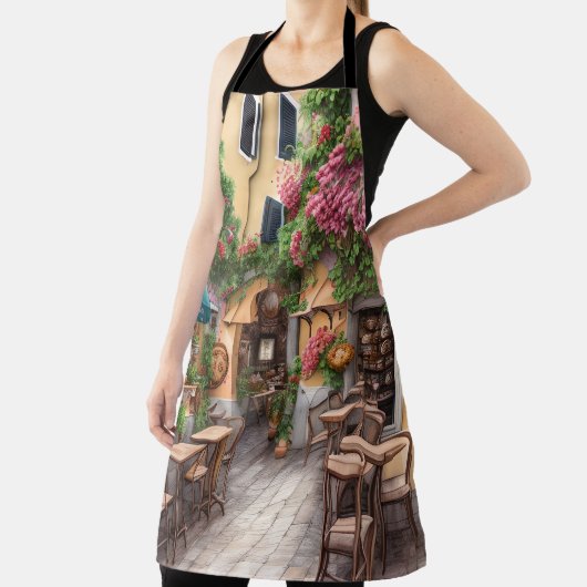 Eine italienische Street Scene Ephemera Design Ser Schürze (InSitu)